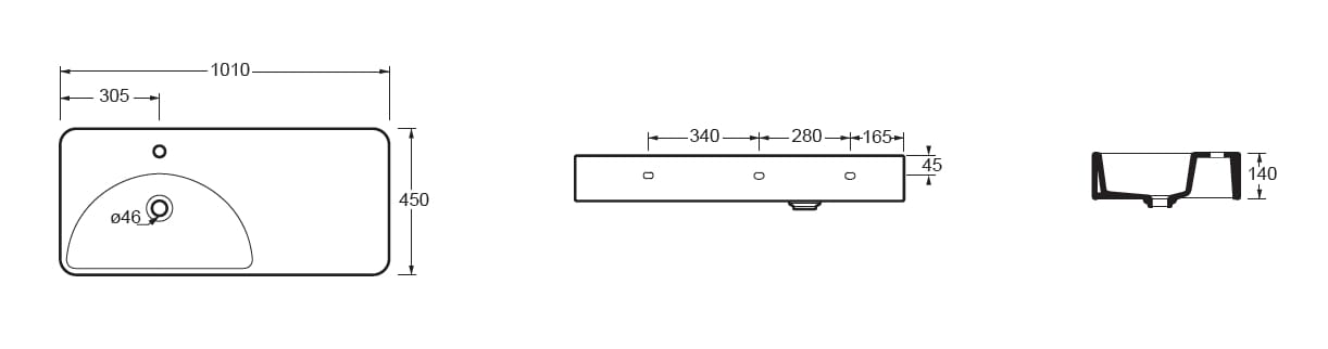 Керамическая раковина с одной столешницей Alice Ceramica Lunaris ARCH-00089088 - Вид №8