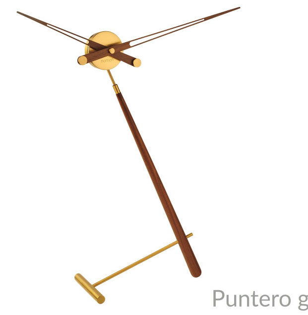 072352 Настольные часы G латунь-орех Nomon Puntero 