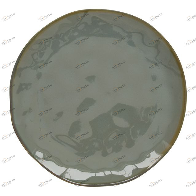 Тарелка фарфоровая серая обеденная Interiors EASY LIFE INTERIORS 00-3946731 Серый 