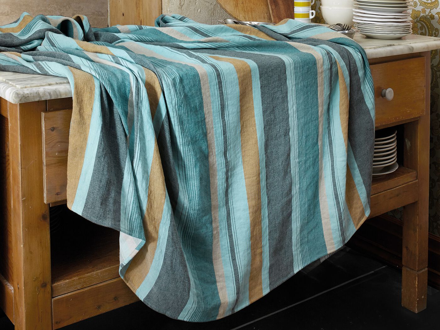 Прямоугольная скатерть из смеси льна Gabel Convivio ARCH-00145372 - Вид №1