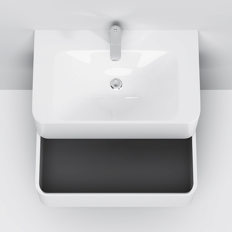 M30WPC0801WG раковина мебельная искусственный мрамор 80 см встроенная в столешницу б AM.PM Sensation - Вид №1