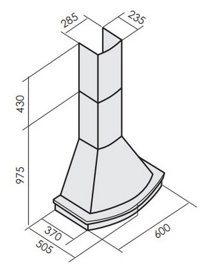 8130136 Вытяжка каминная MBS TULIP 160 бежевый/бежевый STDN-0104214 - Вид №9