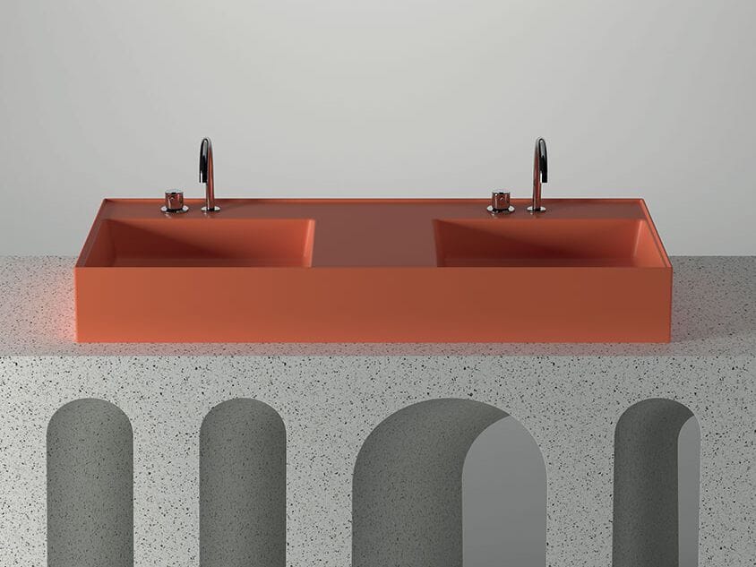 Прямоугольная двойная раковина Domus Falerii Lavatrucco ARCH-00065081