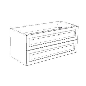 20071260 Шкаф Для Умывальника 1000 Белая Рама, Мягкое Закрытие Westerbergs Белый  - Вид №1