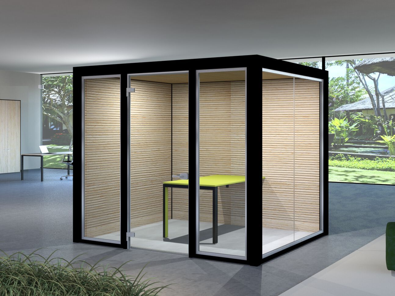 Многосторонняя акустическая офисная кабина со встроенным освещением Stefani Acoustic BOX ARCH-00151810