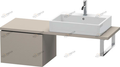 LC582201414 Шкафчик для компактной консоли L-Cube #LC5822 520 x 477 мм Терра, декор Duravit