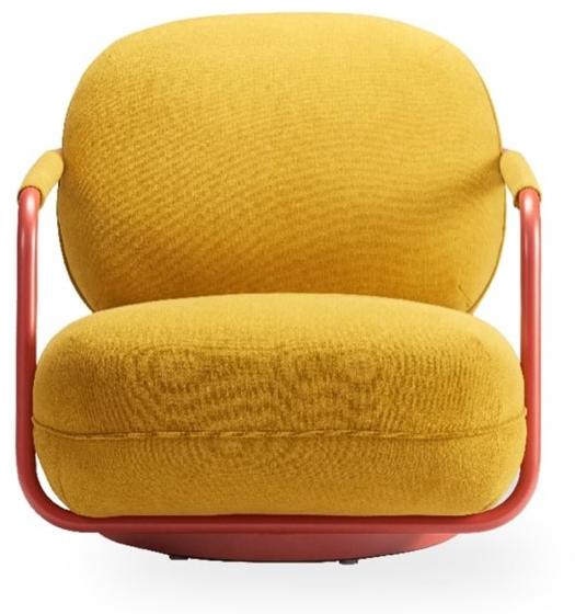 ROSSIN Поворотное тканевое кресло с подлокотниками Pilù sun-id-1431021 - Вид №1