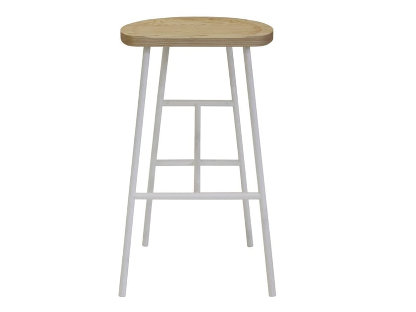 Высокий стул из стали и ясеня Billiani Puccio ARCH-00144449
