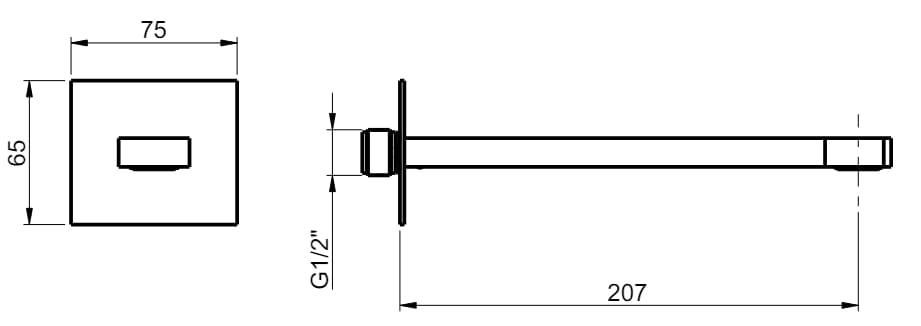 Настенный дозирующий носик из нержавеющей стали Rubinetterie Frattini Borgia ARCH-00027982 - Вид №3