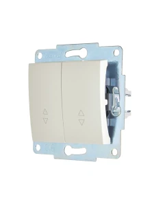 ASTI Выключатель проходной двойной жемчужно-белый перламутр механизм
