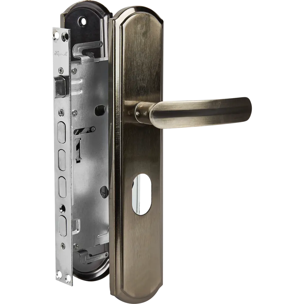 НОРА-М Врезной замок для китайских дверей с фиксатором, никелированный 85539375 STLM-0063692 - Вид №1