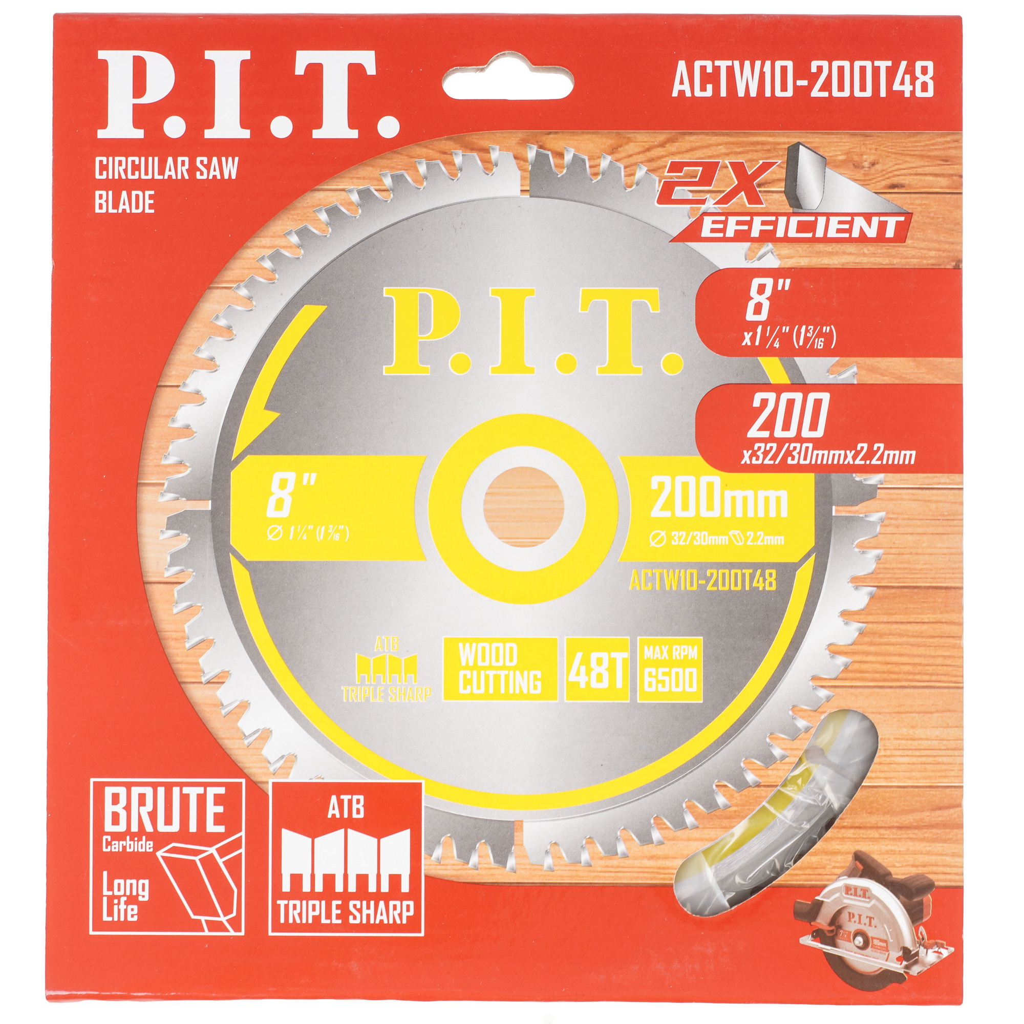 Диск пильный P.I.T. ACTW10-200T48 9196788 PIT STDN-0009165 - Вид №2