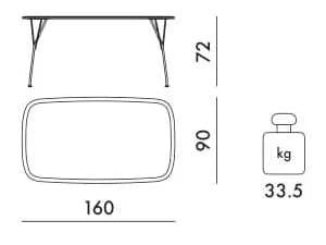 Прямоугольный стол из стали и дерева Kartell VISCOUNT OF WOOD ARCH-00037840 - Вид №6
