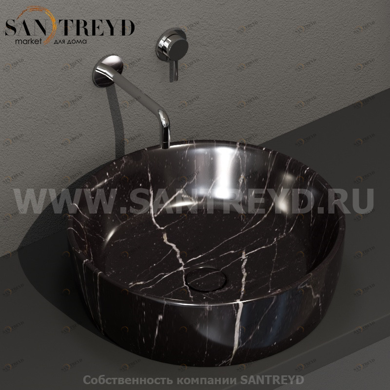 GE048PN Накладная раковина на столешницу  круглая Ceramica Globo GENESIS