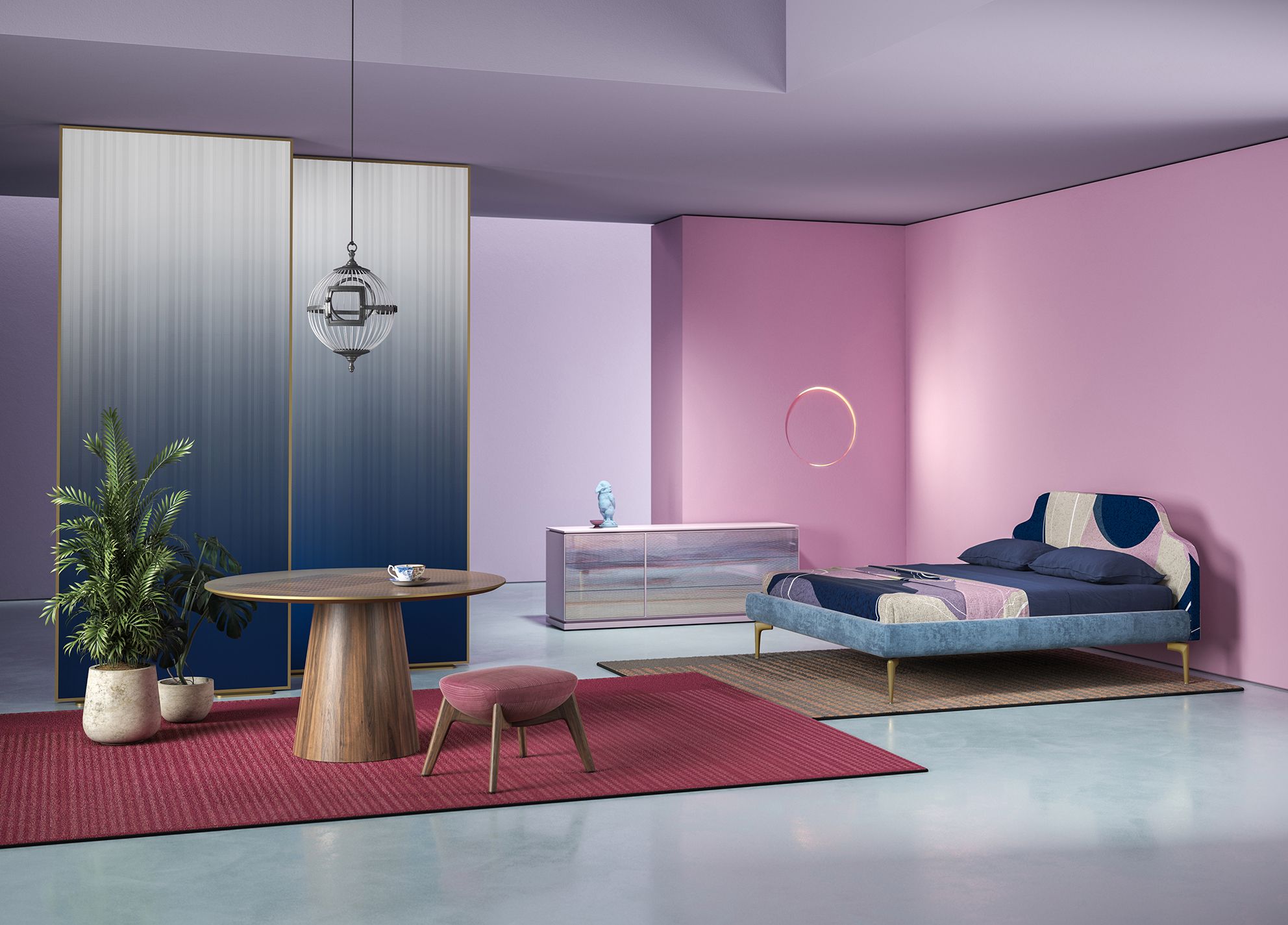 Двуспальная кровать с мягким изголовьем MOMENTI MORFEO MOR5 ARCH-00124758 - Вид №2