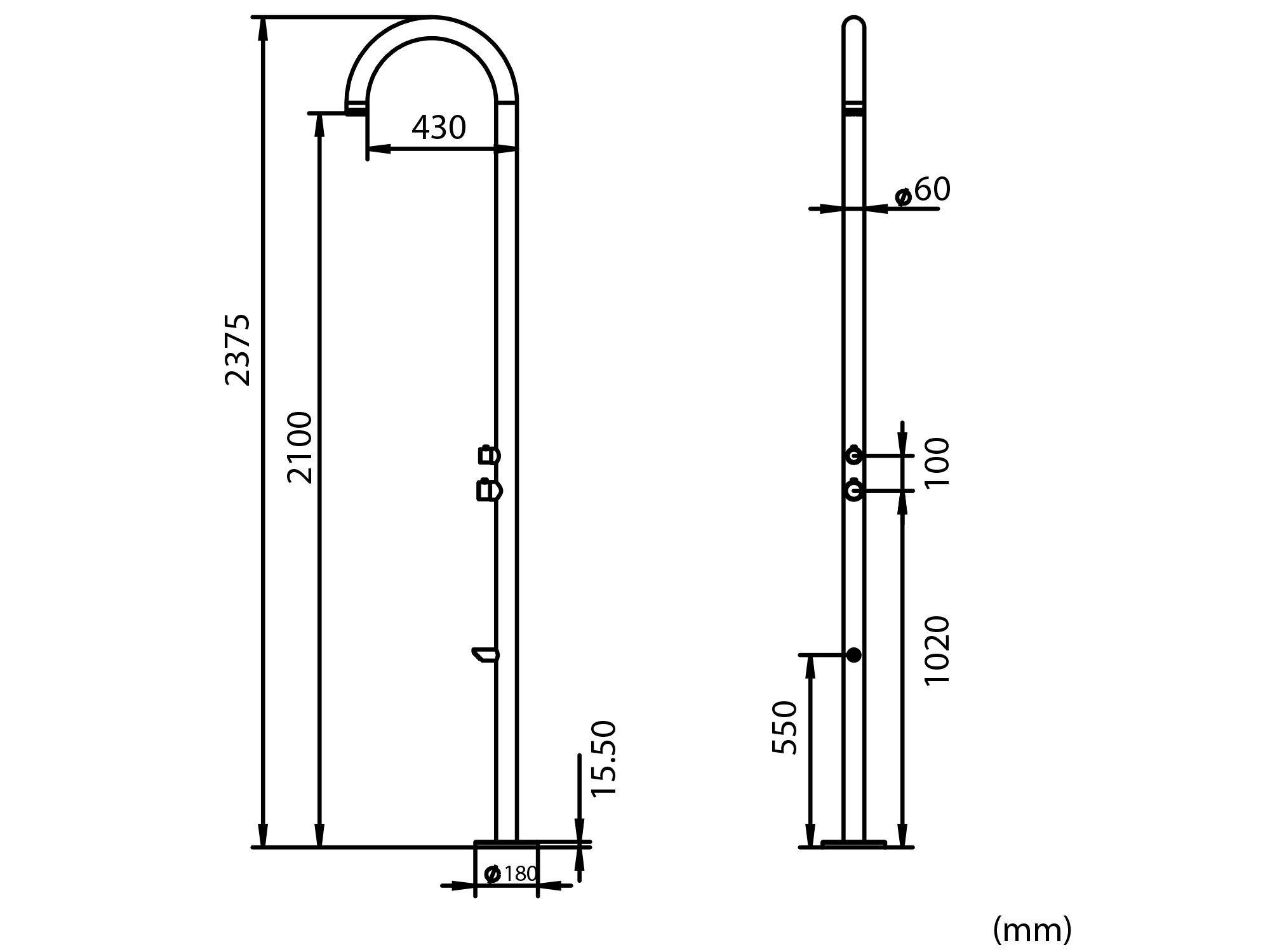 Открытый душ из нержавеющей стали с моющим средством для ног SINED OLBIA ARCH-00142049 - Вид №12