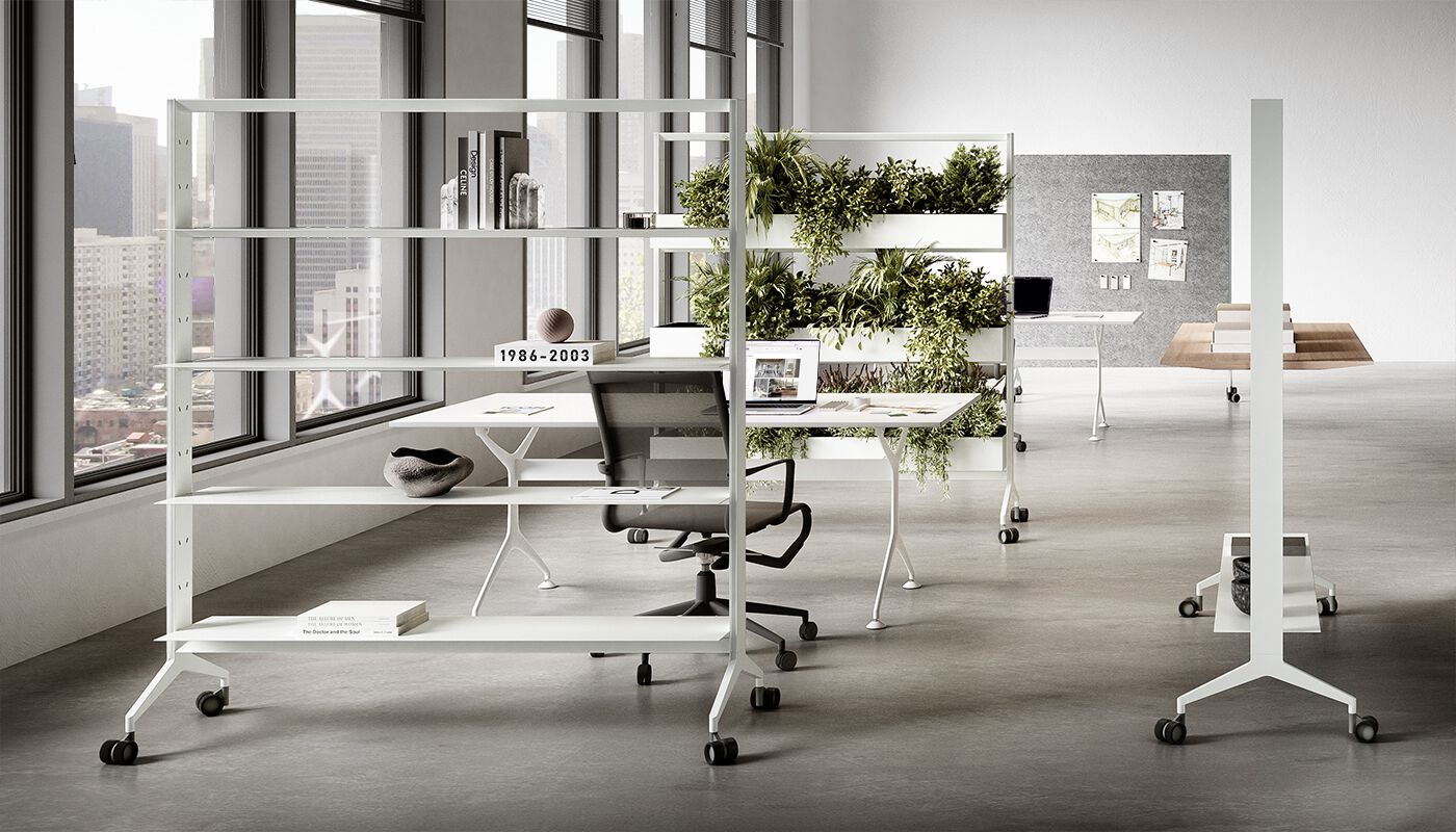 Алюминиевый офисный книжный шкаф с колесами Alias Aline Work ARCH-00032624 - Вид №1