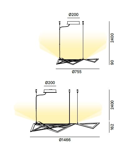 Алюминиевый светодиодный подвесной светильник Quadrifoglio Group Дизайнерское освещение ARCH-00014018 - Вид №5
