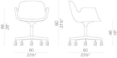Lapalma Офисное кресло из ткани с 5 спицами на колесиках Pass S134 - Вид №2
