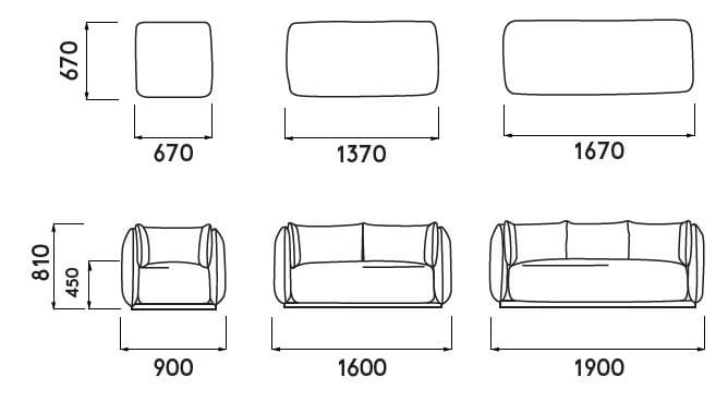 Тканевый диван с журнальной стойкой Cider Edition макет ARCH-00072741 - Вид №4