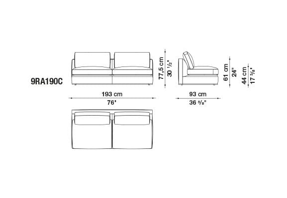 Угловой диван из ткани B&B Italia Ричард ARCH-00040927 - Вид №10
