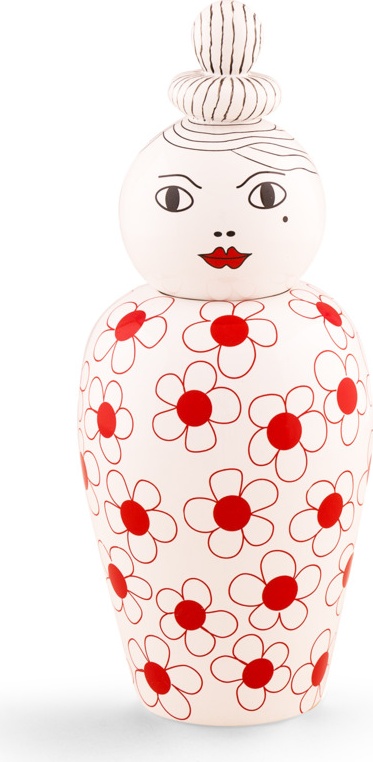 10647357 Seletti Ваза с крышкой Seletti "Кимоно.Пепа" 25,5см Фарфор 
