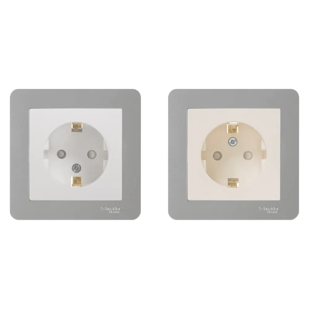 Рамка SYSTEME ELECTRIC W59 Deco для розеток и выключателей в цвете платина 82593329 STLM-0030822 - Вид №1