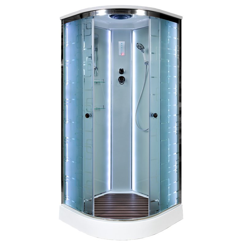 ЕМ4580 с гидромассажем (гм.) Душевая кабина DETO Серия EM ЕМ1580 LED