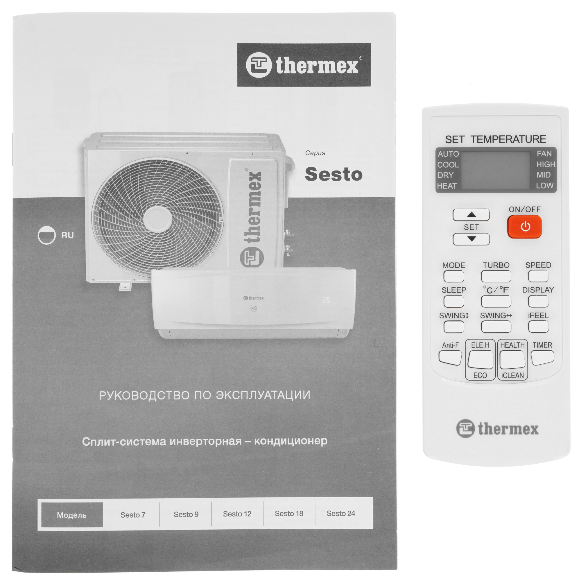 9095842 Кондиционер настенный сплит-система Thermex Sesto 18 белый STDN-0138393 - Вид №11