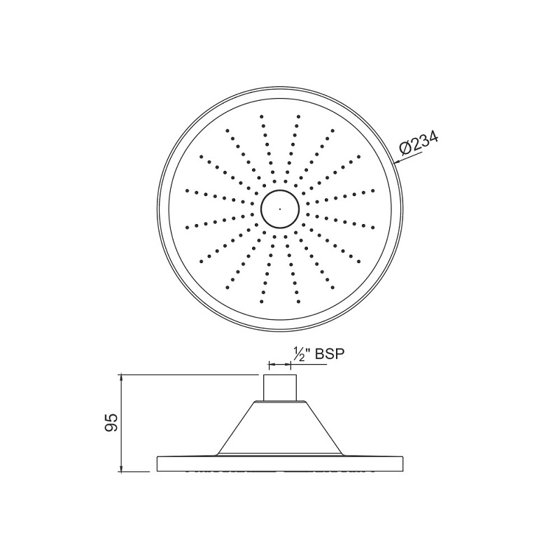 OHS-CHR-1741 Верхний душ Jaquar Hydrolite Santreyd  - Вид №1
