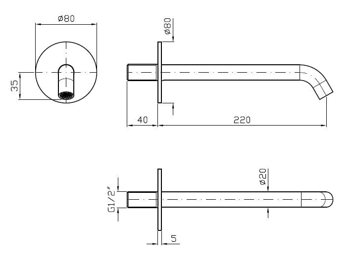 Настенный дозирующий носик Zucchetti Pan S ARCH-00032499 - Вид №15