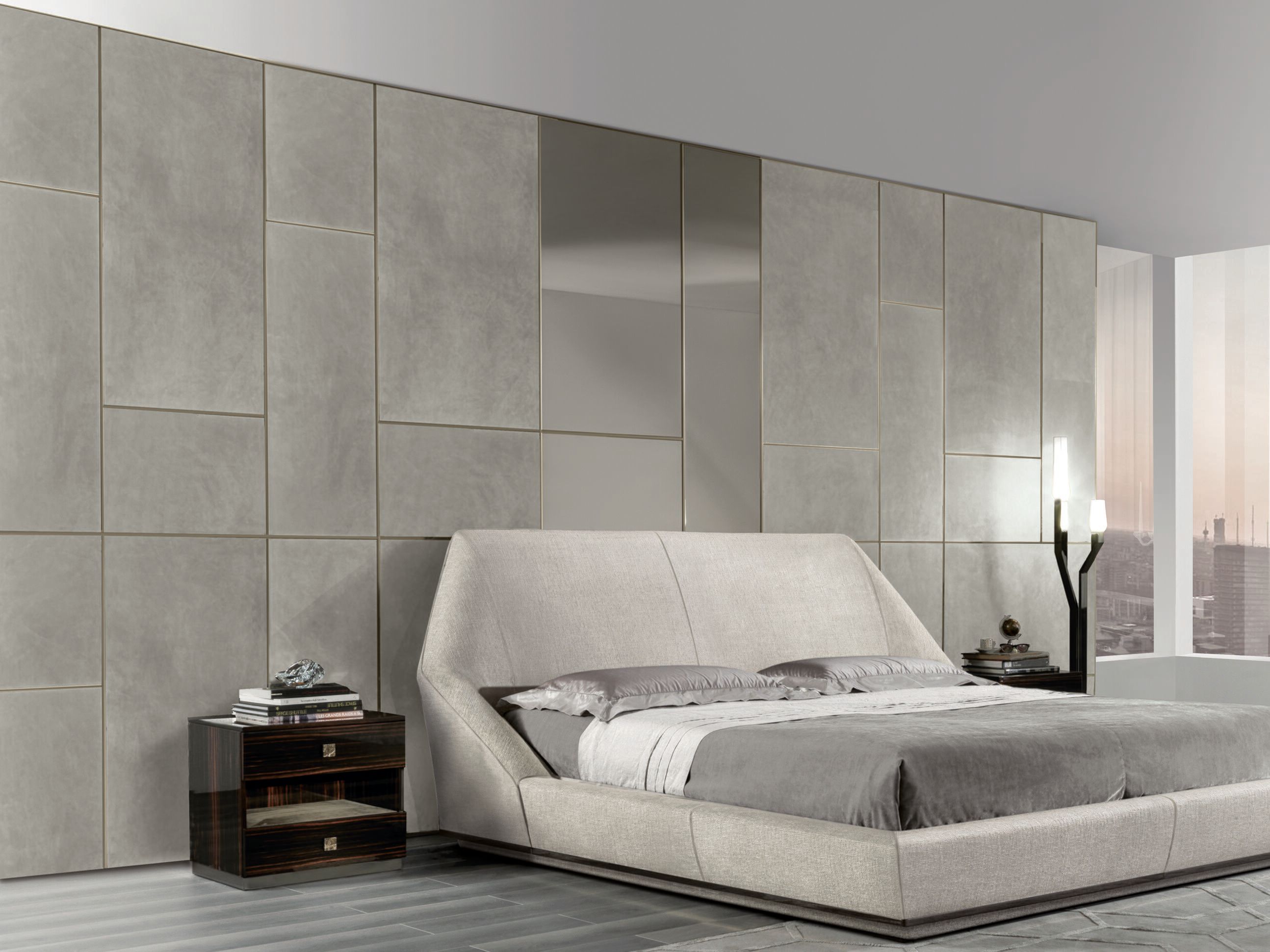 Деревянная обшивка Longhi Алюминиевые шикарные двери ARCH-00125824