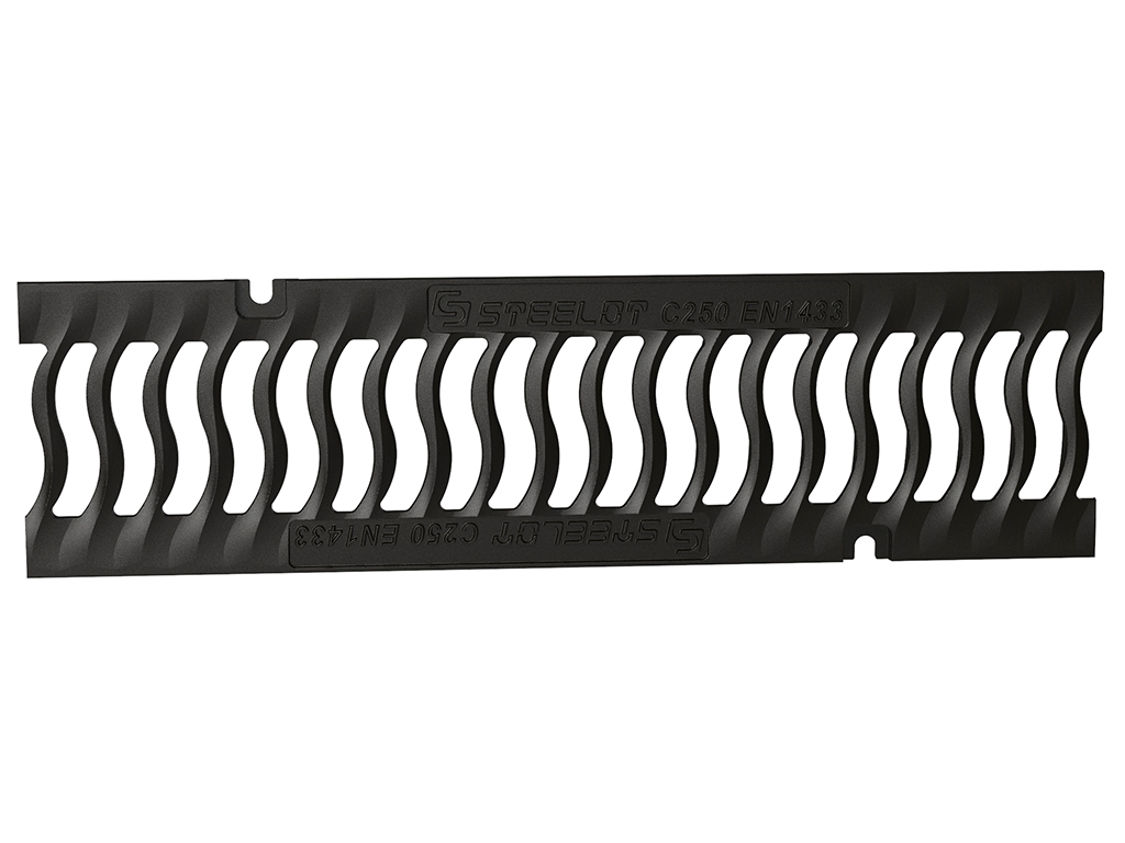 P1005C Решетка чугунная волна SteeStart DN100 C250 ГеоПластБорд GPBST-196 - Вид №2