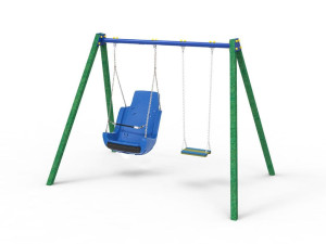 Переработанные пластиковые качели