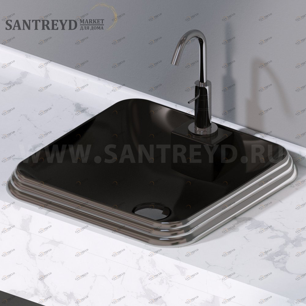 L610253 Накладная раковина под столешницу  квадратная A. e T. Italia GLASS AeT ITALIA