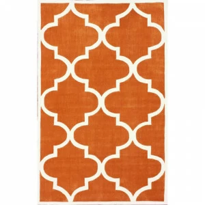 Ковер Trelli оранжевый 200х280 DOLLY CAPRETS ДИЗАЙНЕРСКИЕ, ТРЕЛЬЯЖНЫЙ УЗОР 015124 Белый;оранжевый
