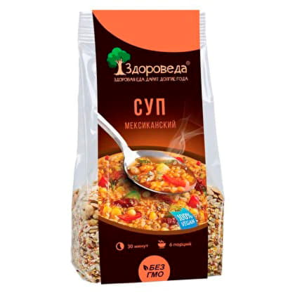 Суп Мексиканский с рисом и кукурузой Здороведа 250 г Santreyd 13072