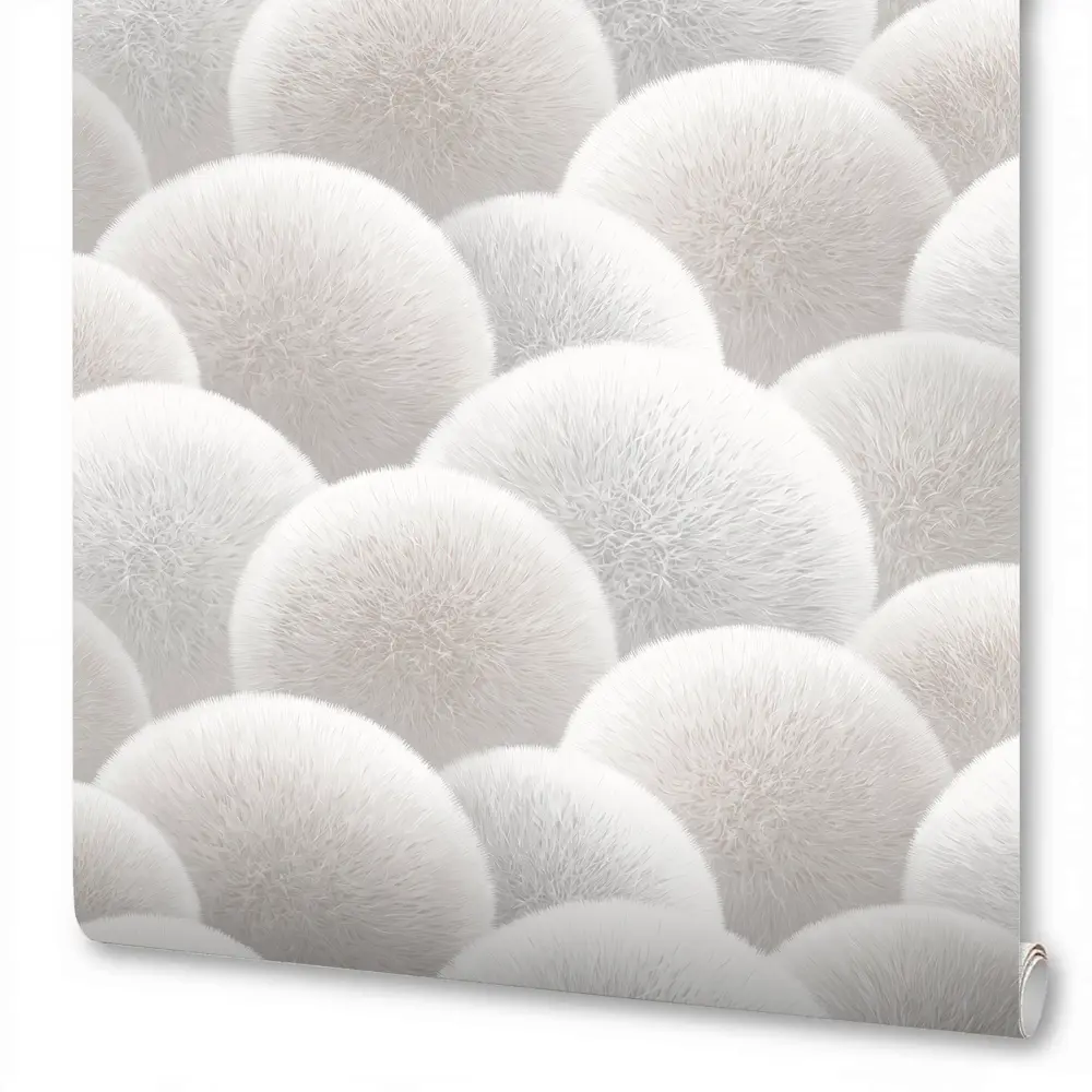 Флизелиновые обои Anturage Puff серые с рельефной текстурой 89366732 STLM-0815193