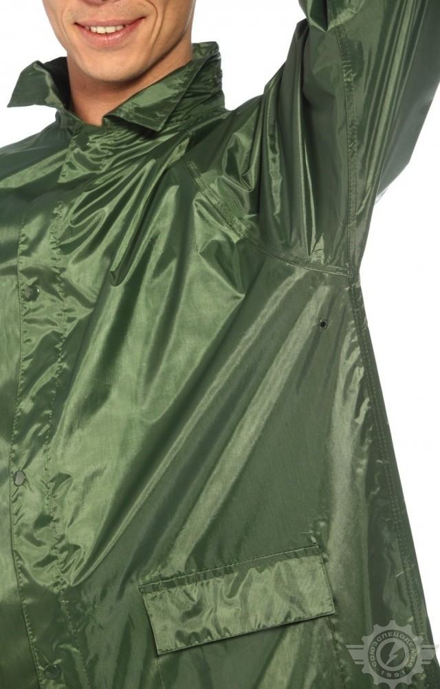 4957152 Плащ "Альбатрос ЛАЙТ" влагозащитный зеленый  Непромокаемая спецодежда  размер XXL  - Вид №7