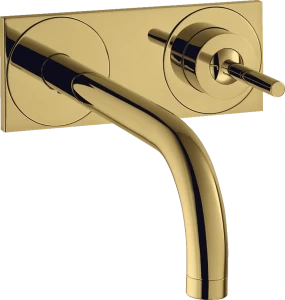 38115990 Смеситель для раковины, однорычажный, скрытого монтажа, настенный, с изливом 225 мм и тарелкой AXOR UNO