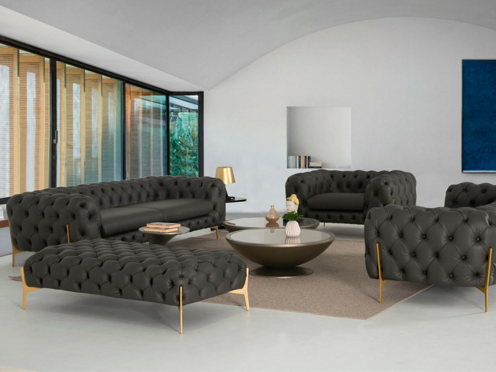 Круглый журнальный столик из стекловолокна ABLE MARS ARCH-00100480 - Вид №3