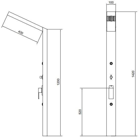 Ama Luxury Shower Настенная душевая стойка из нержавеющей стали с ручным душем  Sa5600l sa5500l  - Вид №4