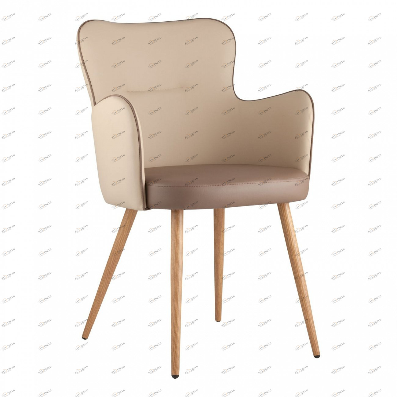 Стул с подлокотниками мягкий коричневый "Космос" STOOL GROUP ДИЗАЙНЕРСКИЕ 00-3881962 Коричневый 