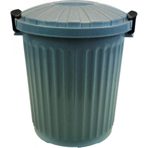 132453 DENOX Бак с крышкой с ручками и 2 зажима для крышки 43 л. Бежевый гранит