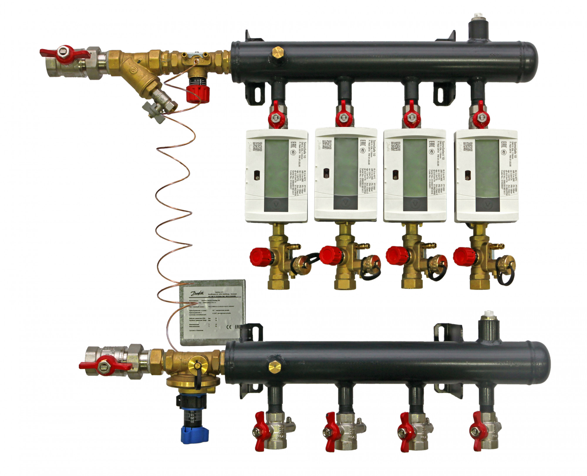 Danfoss Узел распределительный этажный TDU.3 TDU.3 DN50-8L-20-APT15-CNT15-MSVB15 150U0665 