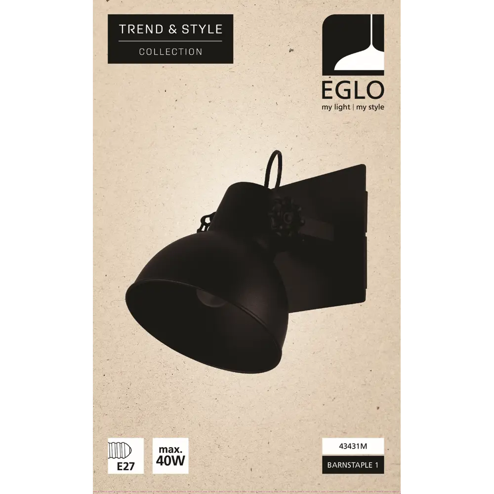 Спот Eglo Barnstaple E27 40 Вт, цвет черный 82809687 STLM-2160967  - Вид №4