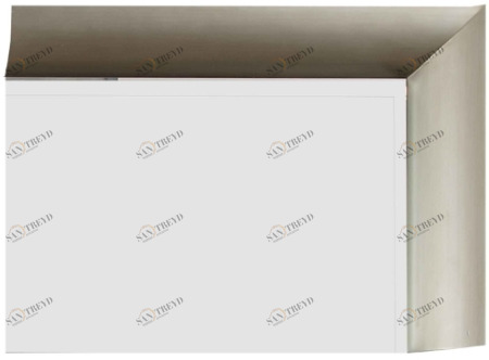 Зеркало прямоугольное настенное серебро - верхний правый угол PUSHA ДИЗАЙНЕРСКИЕ 062641 Серебро 