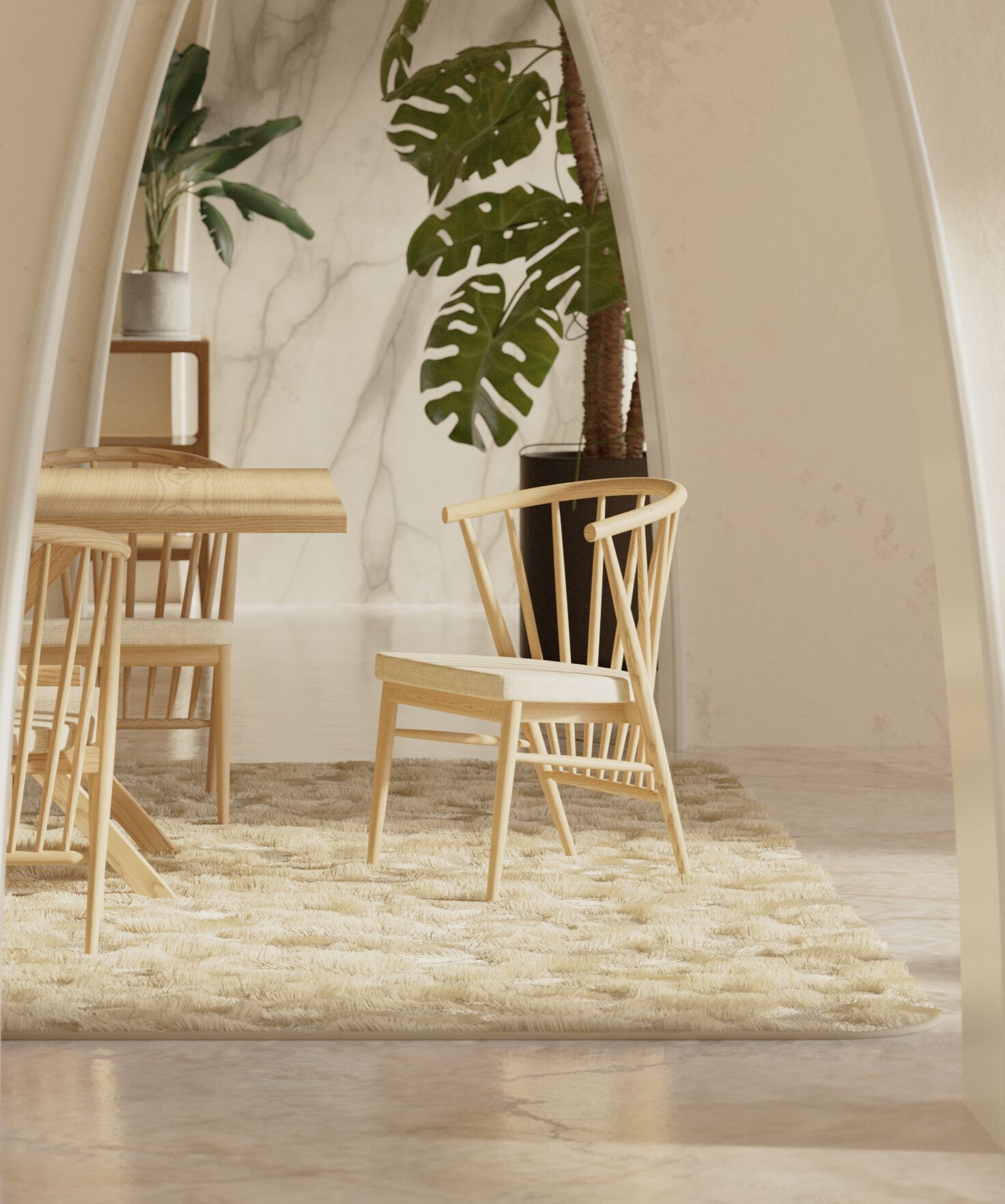 Мягкий стул из ясеня Morelato JENNY ARCH-00139912 - Вид №4