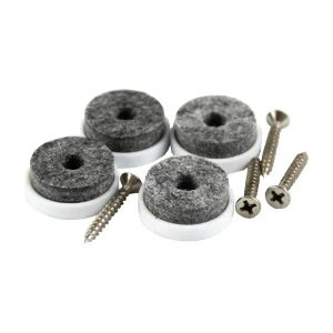 Накладка на мебельные ножки KONSENSA 25 мм круглые шерсть цвет серый 4 шт.