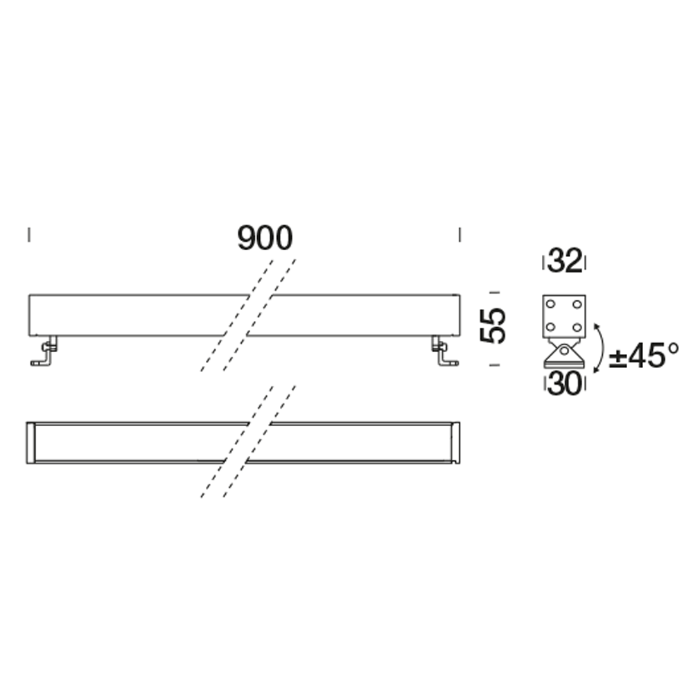 8411713 Подсветка стены Platek MINI CORNICHE Applique  MINI CORNICHE Applique 900 mm - LED 3000K 26°  - Вид №10